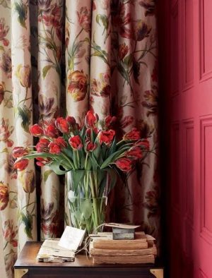 modern decorating fabrics, prints and room colors