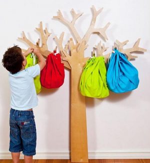 tree coat racks in various shaped and colors, kids designs for modern interior decorating