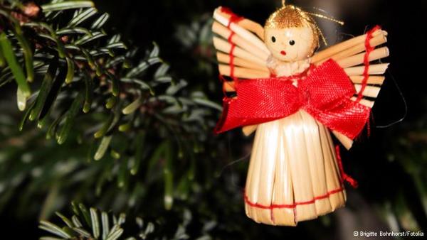 Upside Down Christmas Tree and Traditional Holiday Decorations in