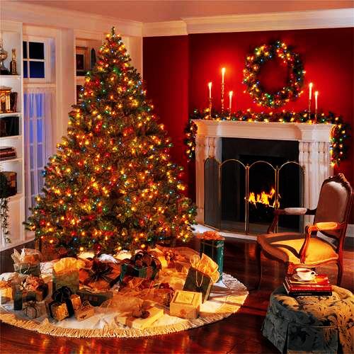 Merry Christmas Decorating Ideas for Living Rooms and Fireplace Mantels