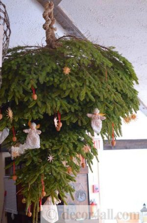 hanging christmas tree decorating ideas in german style