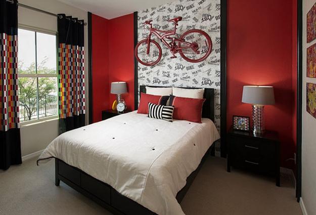 modern interior decorating with black and white color combinations and colorful accents, modern bedrooms