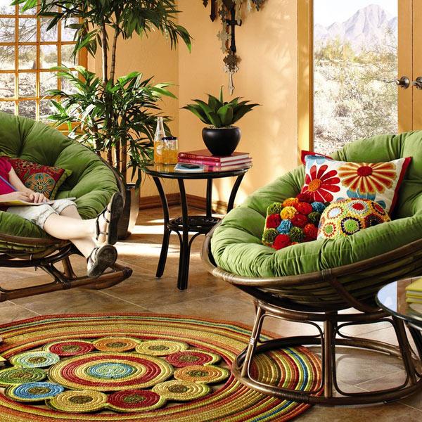 30 Cozy Ideas for Modern Home Decorating with Papasan Chairs