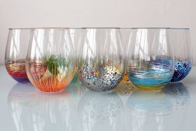 colorful and simple glass painting designs
