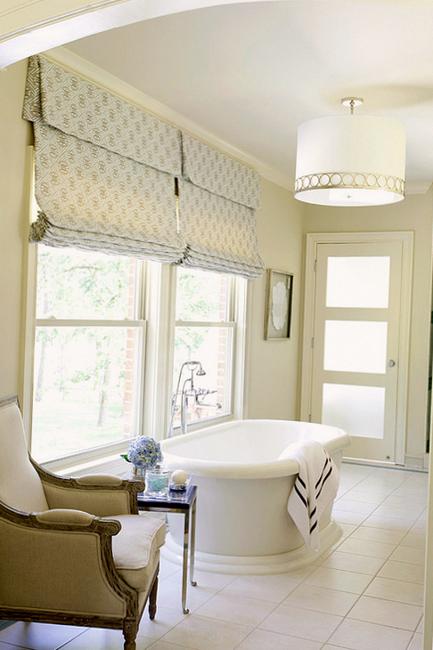 Roman Shades for Modern Kitchens and Bathroom Decorating