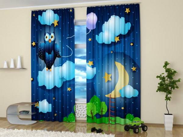 digital print curtains, kids decor accessories