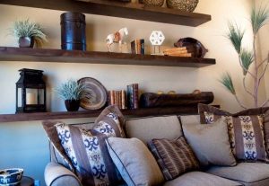 storage shelves and modern room decor ideas