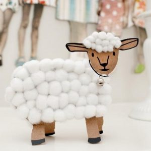 sheep inspired modern decor ideas, wood furniture and handmade decorative accessories