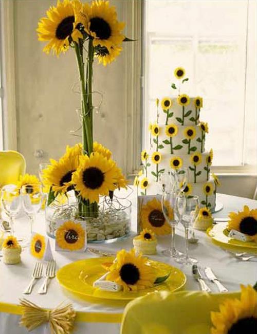 Beautiful Flowers and Unique Sunflower Wedding Decorating Ideas