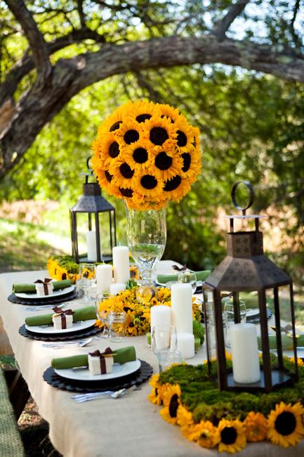 sunflower table decor