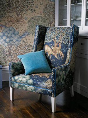 home decorating with fabrics and beautiful wallpapers