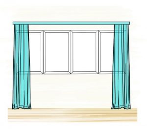 Window Coverings to Balance Proportions of Unusually Large Window Designs