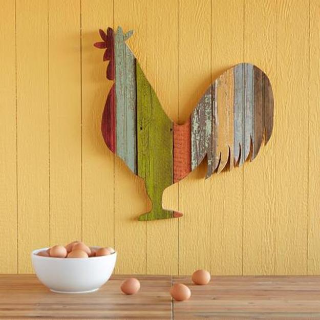 Wood Crafts Ideas, Charming Roosters to Jazz up Room Decor