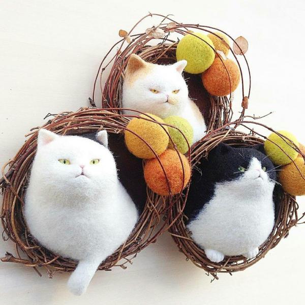 Felt Cats in Glass Jars, Recycling Art for Beautiful Home Decorations