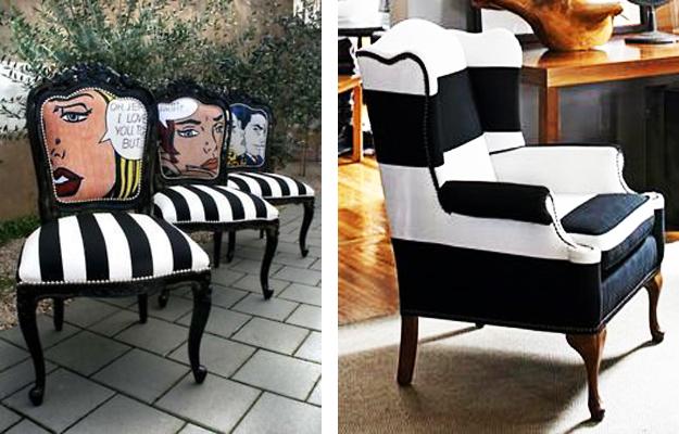 black and white furniture