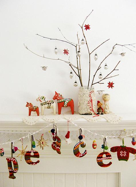 tree branches decorating ideas