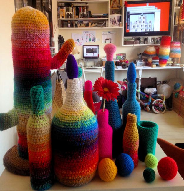 crochet vases home decorations