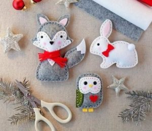 fox rabbit owl handmade decorations