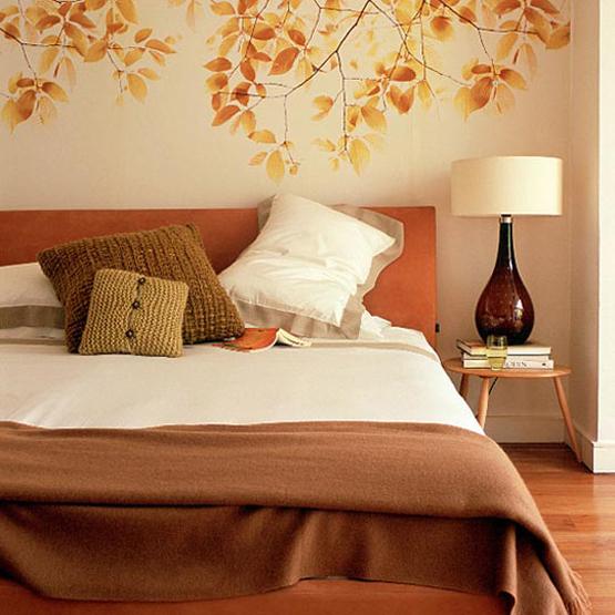 fall decorating bedroom