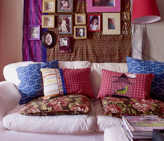 colorful decorative pillows