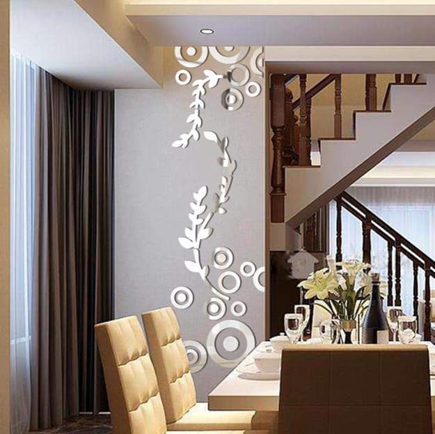 mirrored wall stickers